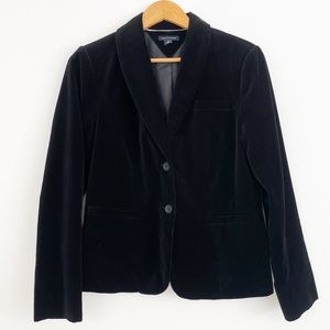 Tommy Hilfiger Black Velvet Long Sleeves Jacket Blazer Size Large